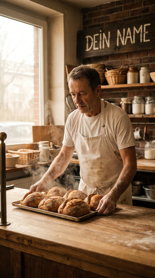 Bäckerei-Szene im realistischen Stil