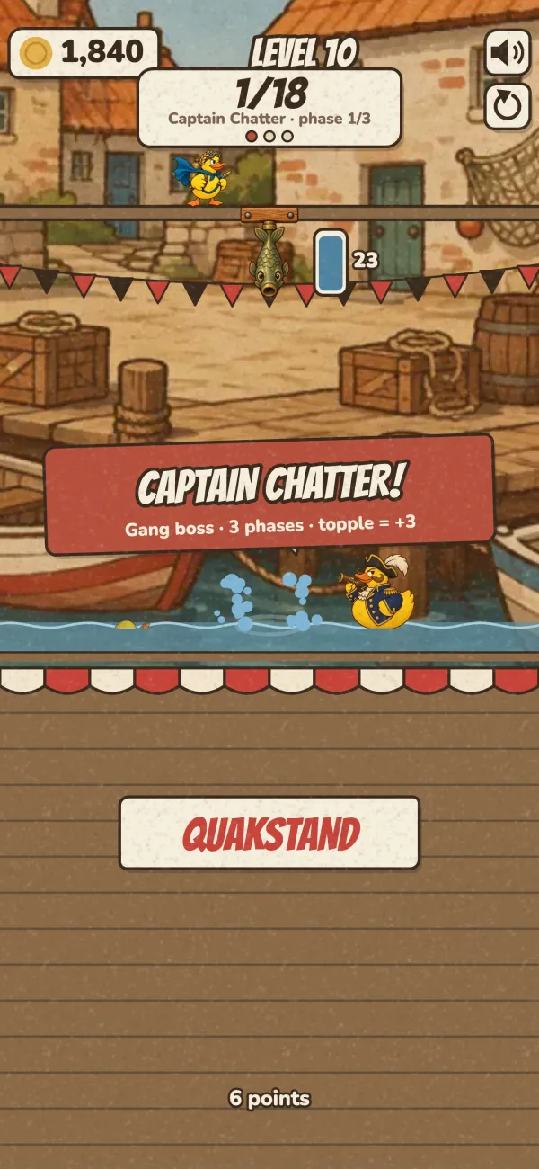 Gang boss Captain Chatter appears
